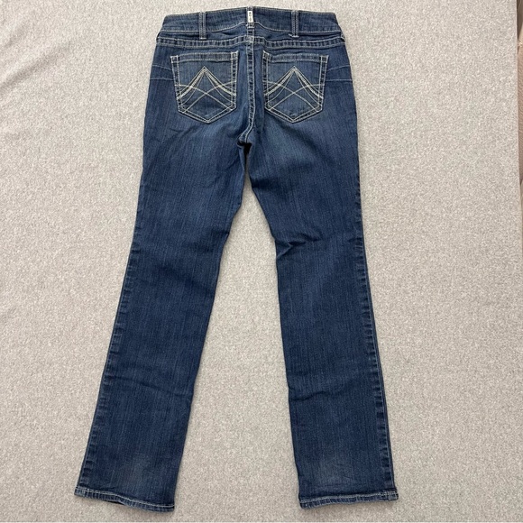 Ariat Women’s Mid Rose Straight Icon Jeans Ocean Size 31 Long 31x34 Western Y2K - Picture 1 of 14
